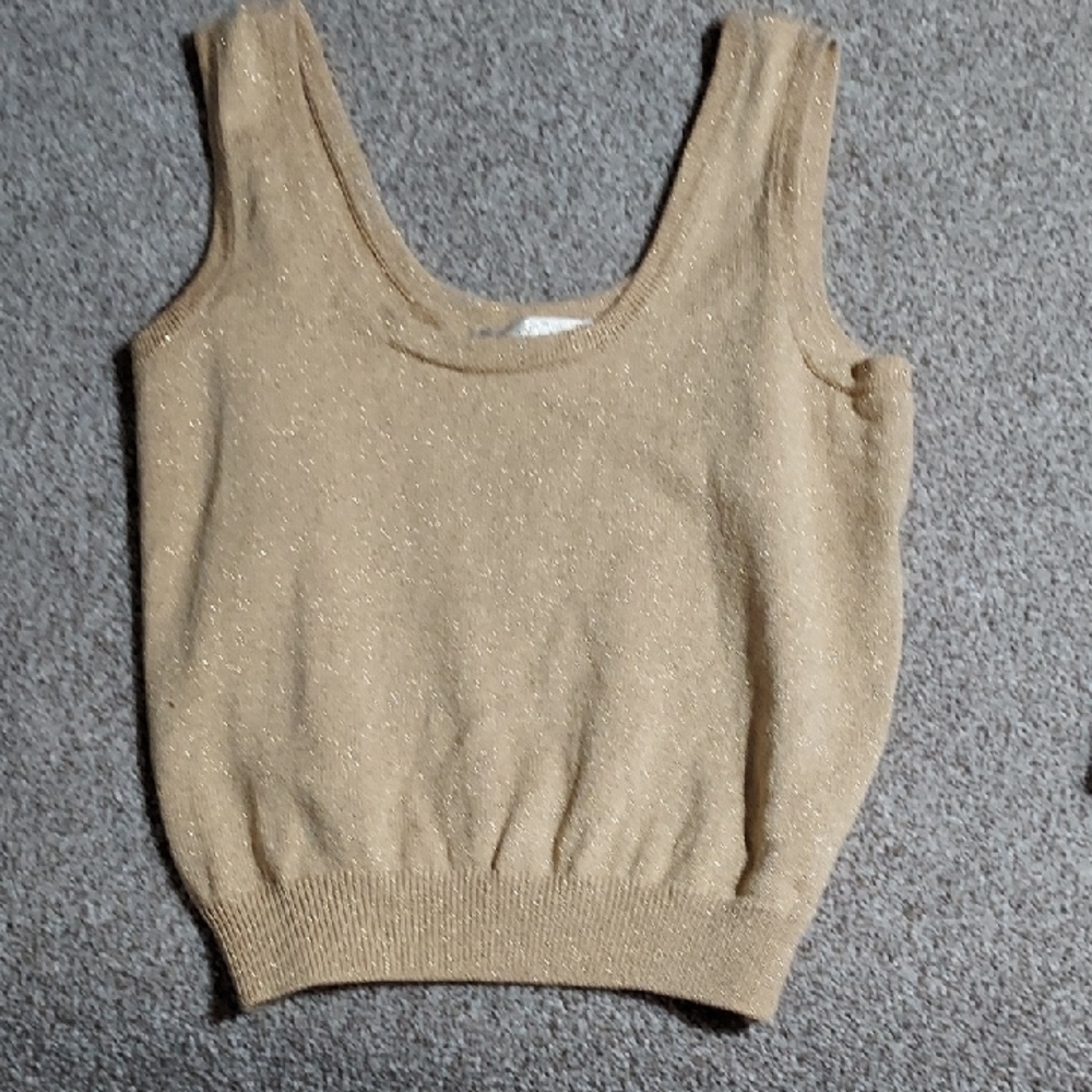 St. John Shimmering Tan Tank Top